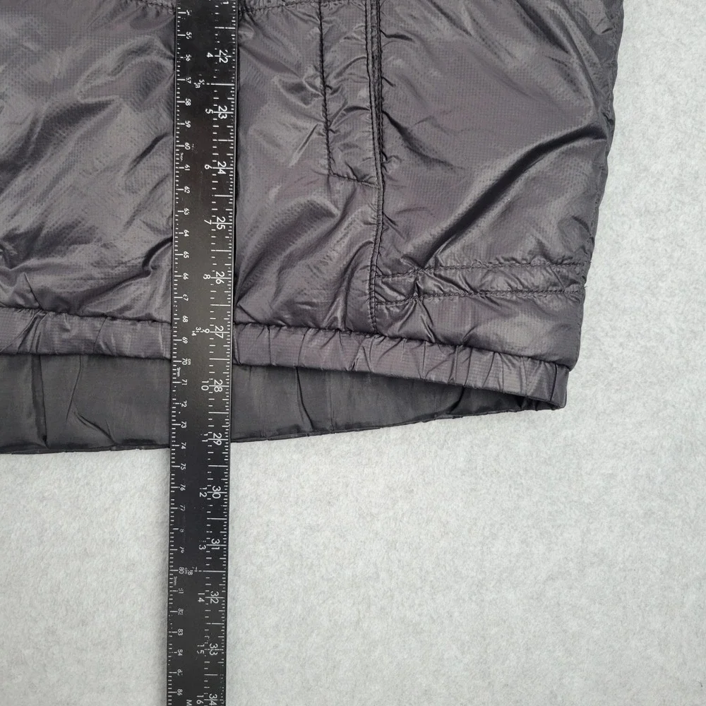 The North Face Puffer Jacket Mens Large Black Full Zip Insulated Ripstop Logo